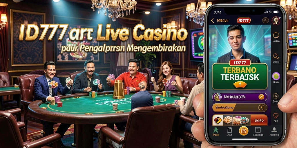 Tampilan gameplay Live Casino ID777 dengan dealer langsung yang interaktif.