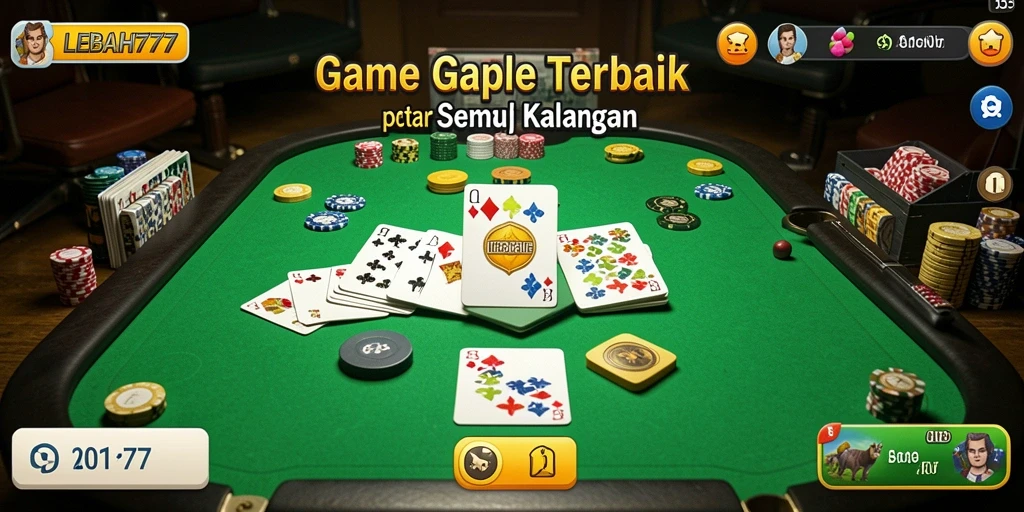 Tampilan gameplay Gaple yang menarik dari LEBAH777.
