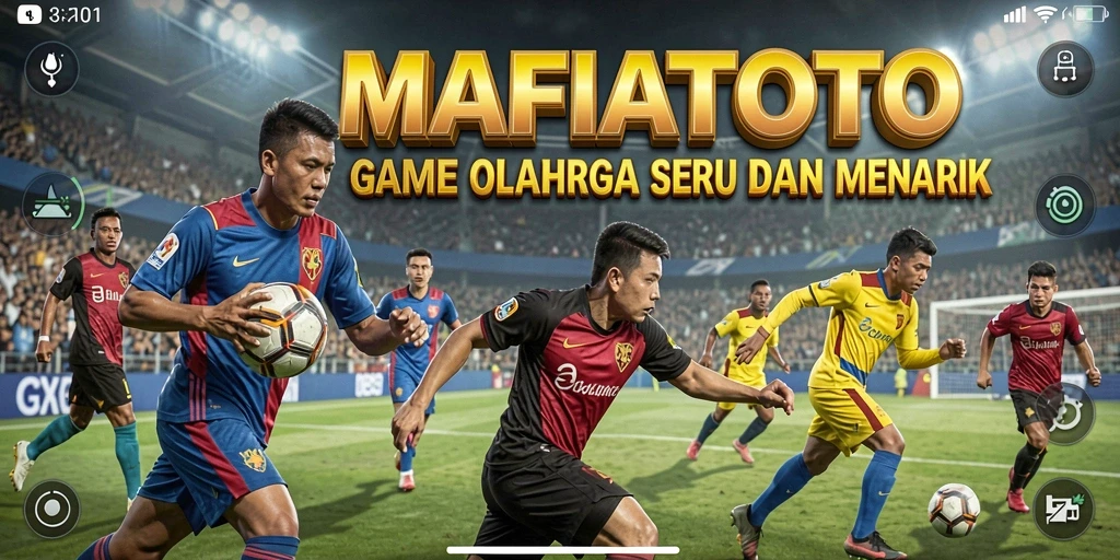 Screenshot gameplay MAFIATOTO yang menunjukkan aksi seru olahraga.