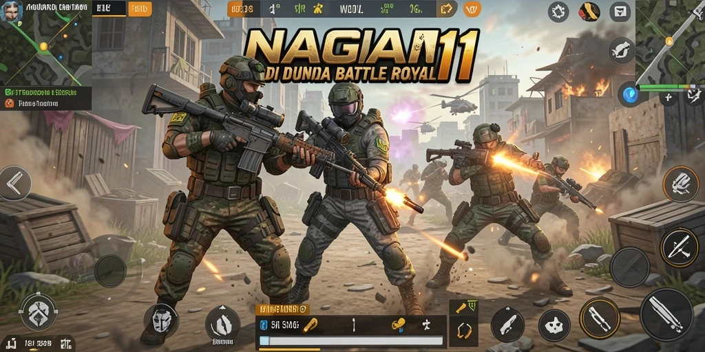 Screenshot gameplay NAGA11 menampilkan aksi pertarungan yang mendebarkan.