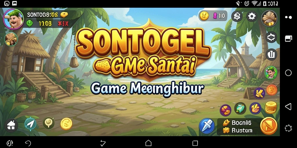 Tampilan permainan SONTOGEL yang ceria dan menghibur.