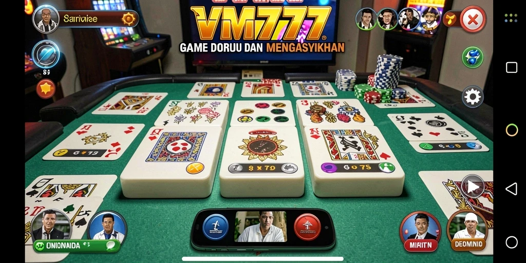 Tampilan gameplay seru dan interaktif dalam game Domino.