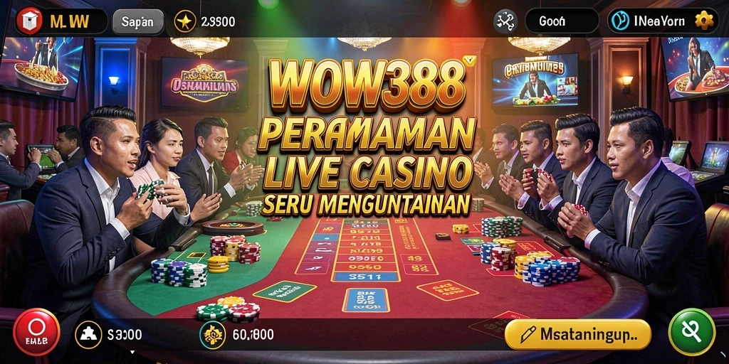 Tampilan gameplay WOW388 yang mendebarkan di Live Casino.