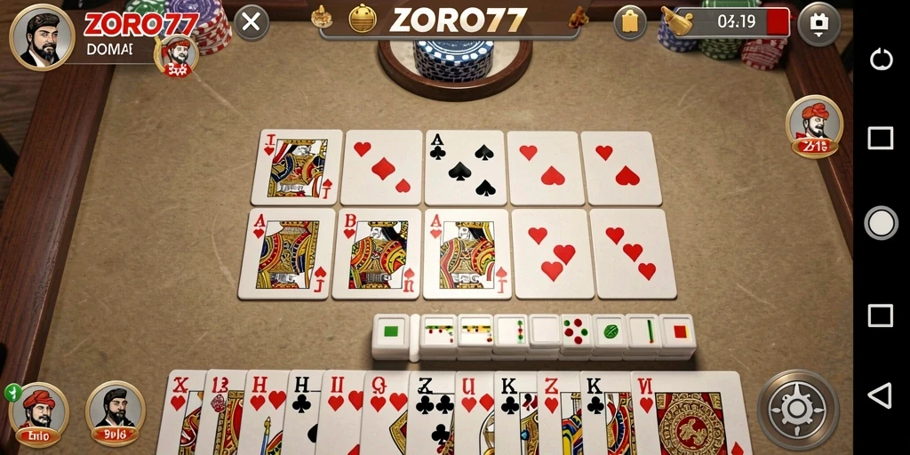 Tampilan menarik dari gameplay Domino di ZORO77.